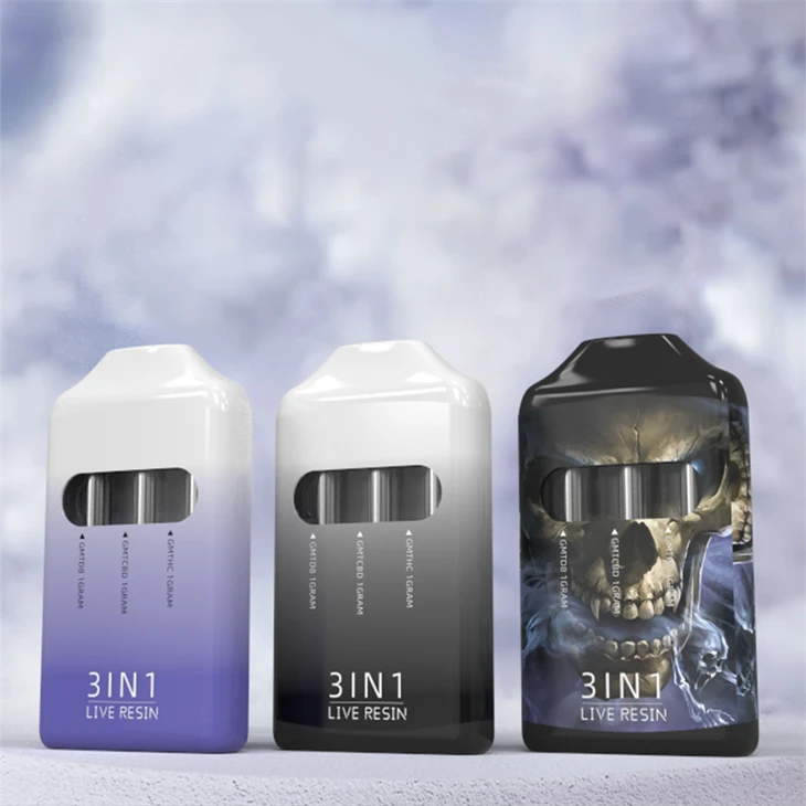 2024Bán hàng trực tiếp tại nhà máy-3-trong-1 Vape dùng một lần nổi bật với nút nhấn